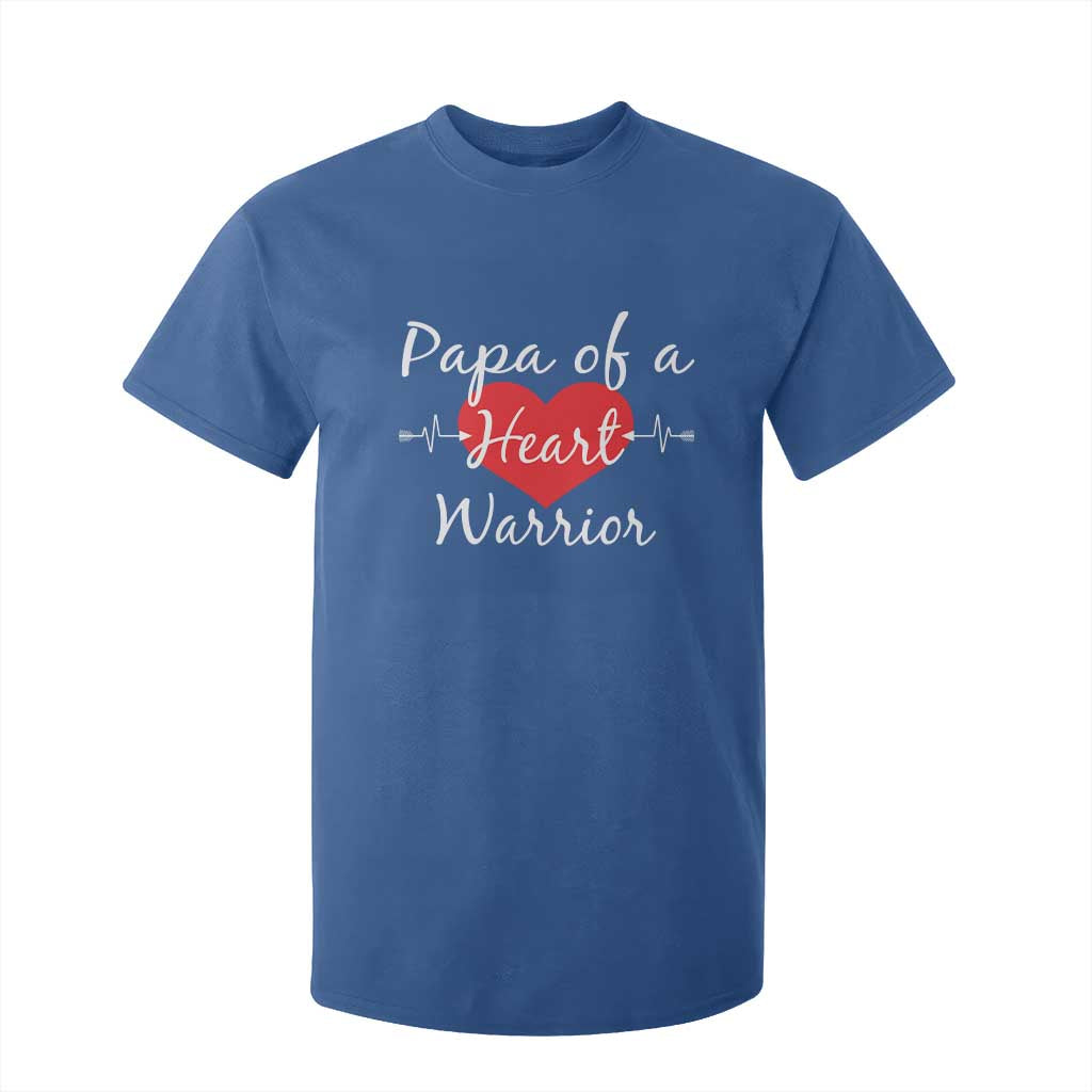 Papa Of A Heart Warrior T Shirt For Kid CHD Support Heart
