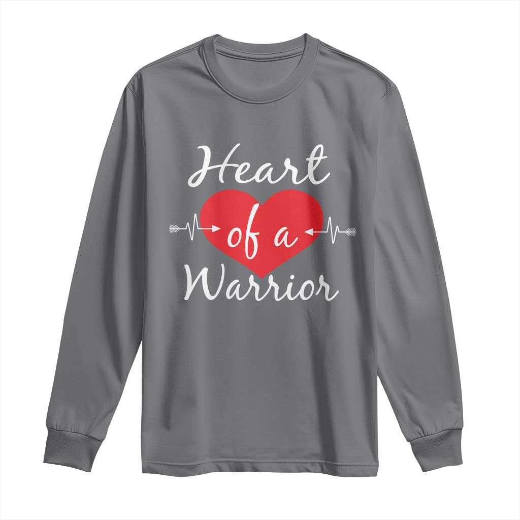 Heart Of A Warrior Long Sleeve Shirt CHD Support Heart