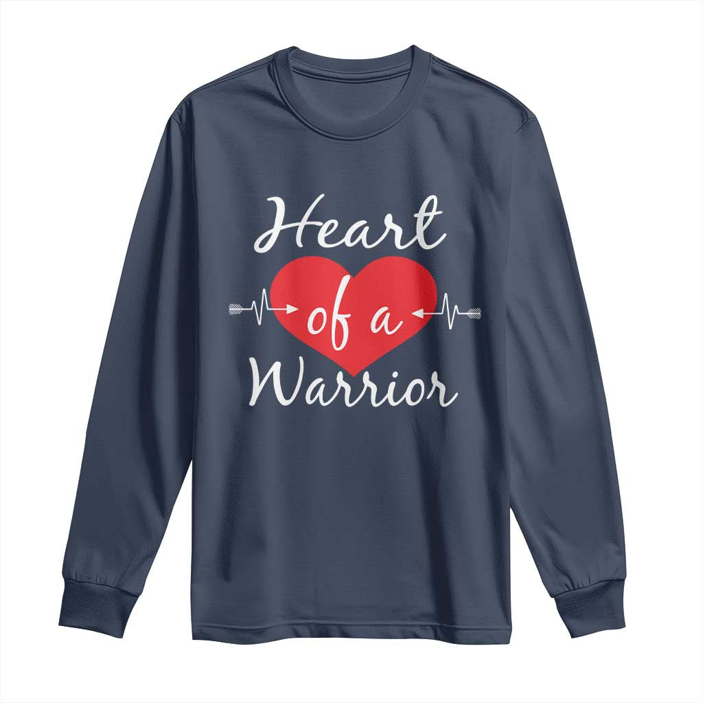 Heart Of A Warrior Long Sleeve Shirt CHD Support Heart