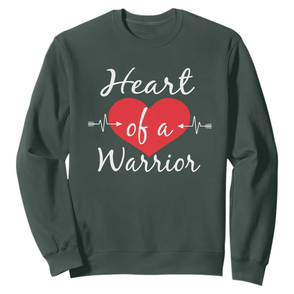 Heart Of A Warrior Sweatshirt CHD Support Heart