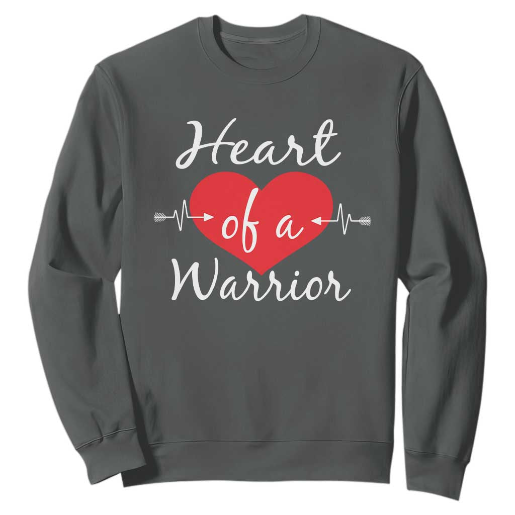 Heart Of A Warrior Sweatshirt CHD Support Heart