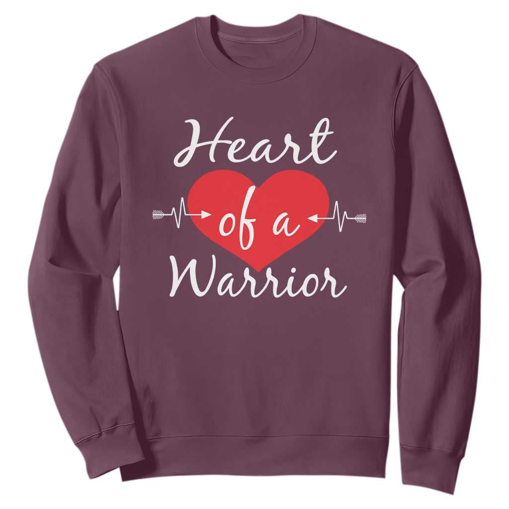 Heart Of A Warrior Sweatshirt CHD Support Heart