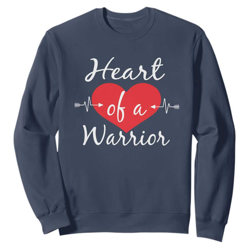 Heart Of A Warrior Sweatshirt CHD Support Heart