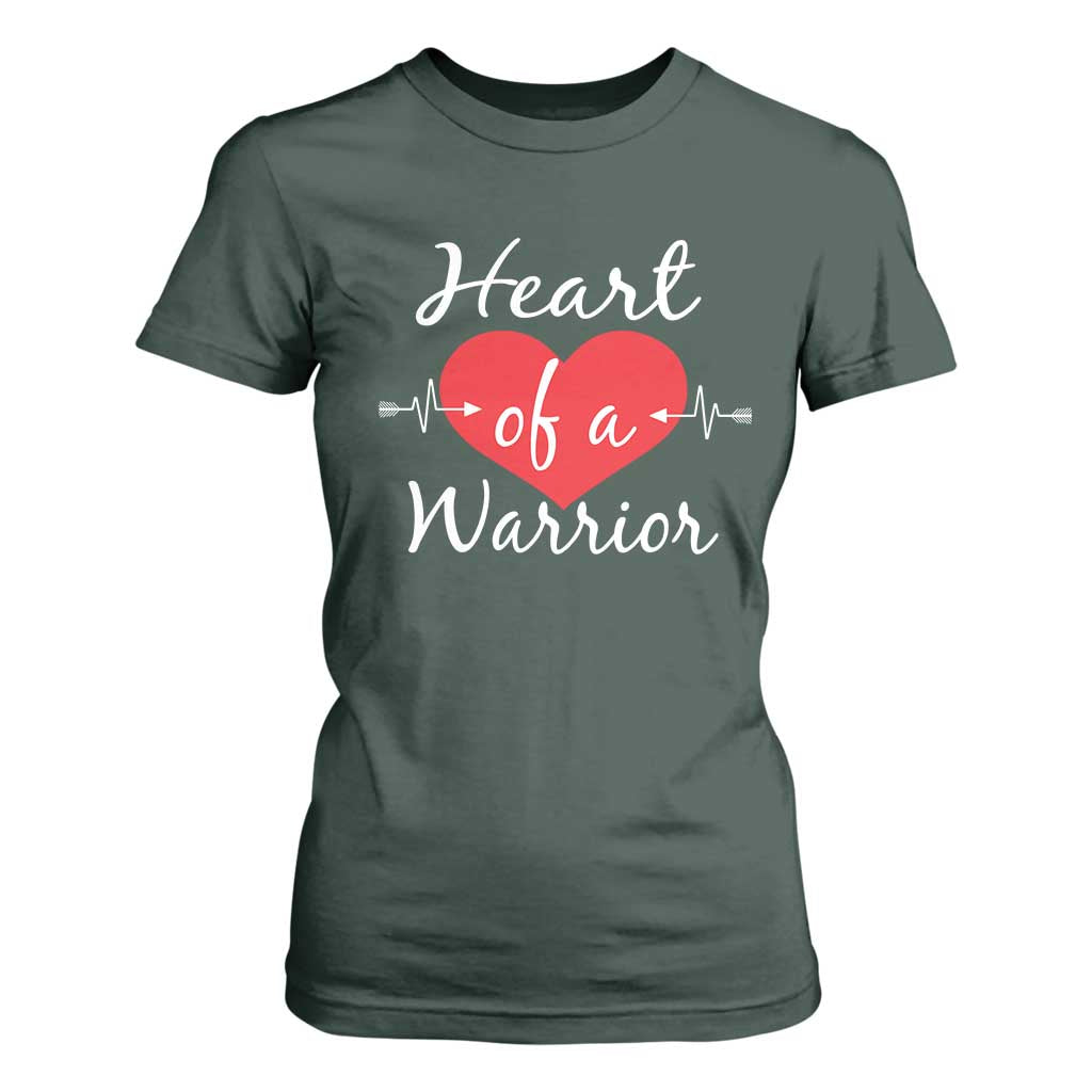 Heart Of A Warrior T Shirt For Women CHD Support Heart