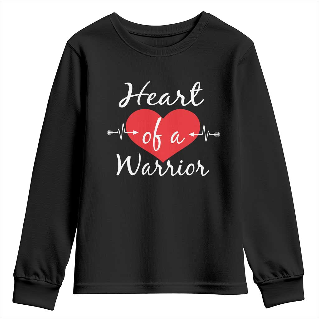 Heart Of A Warrior Youth Sweatshirt CHD Support Heart