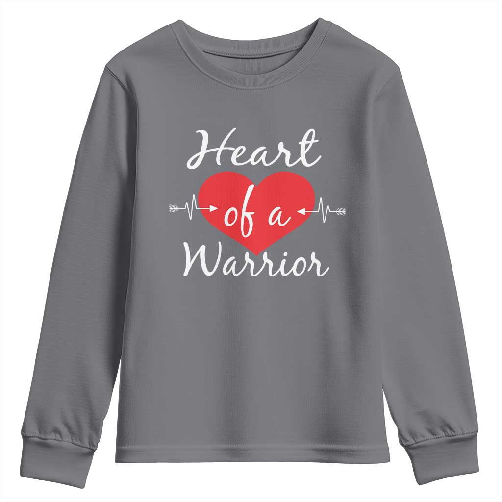 Heart Of A Warrior Youth Sweatshirt CHD Support Heart