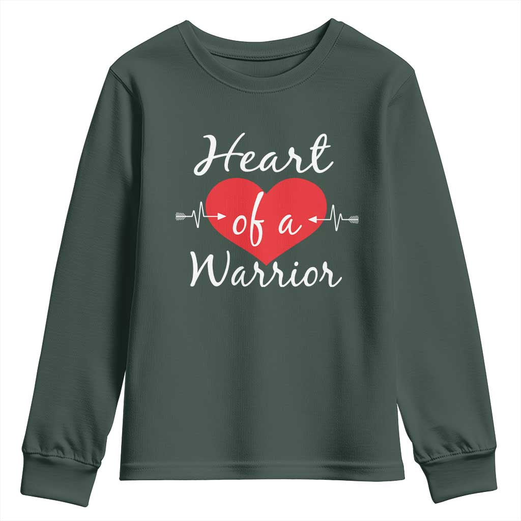 Heart Of A Warrior Youth Sweatshirt CHD Support Heart