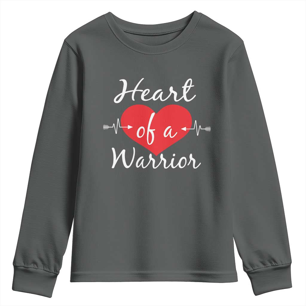 Heart Of A Warrior Youth Sweatshirt CHD Support Heart