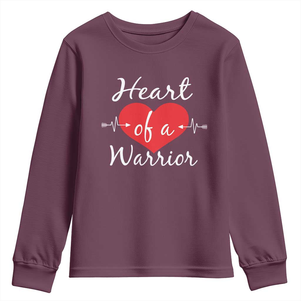 Heart Of A Warrior Youth Sweatshirt CHD Support Heart