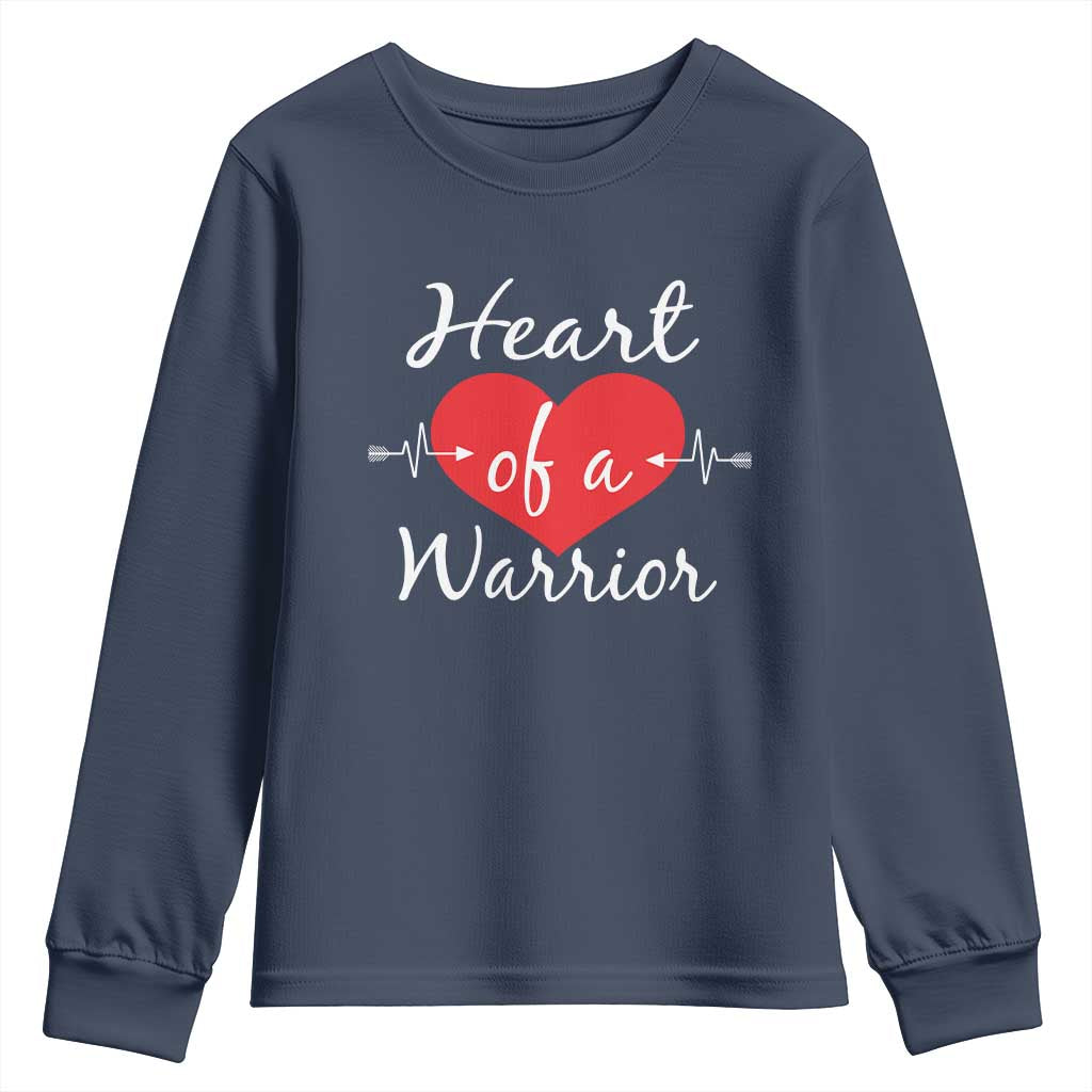 Heart Of A Warrior Youth Sweatshirt CHD Support Heart