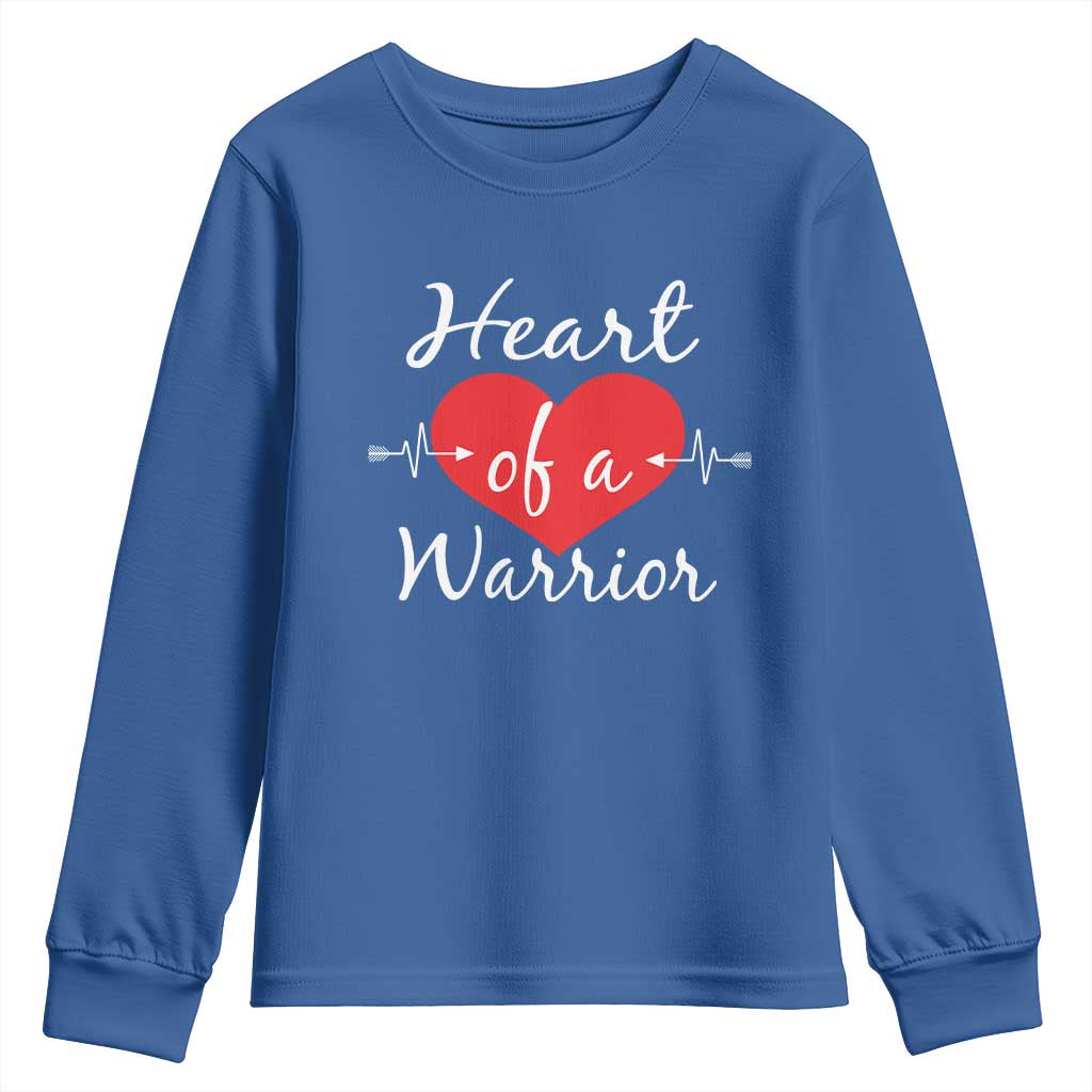 Heart Of A Warrior Youth Sweatshirt CHD Support Heart