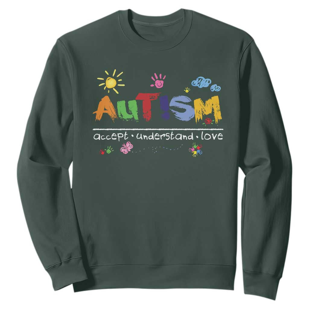 Autism Acceptance Month Sweatshirt Autism Accept Understand Love SPED Teachers
