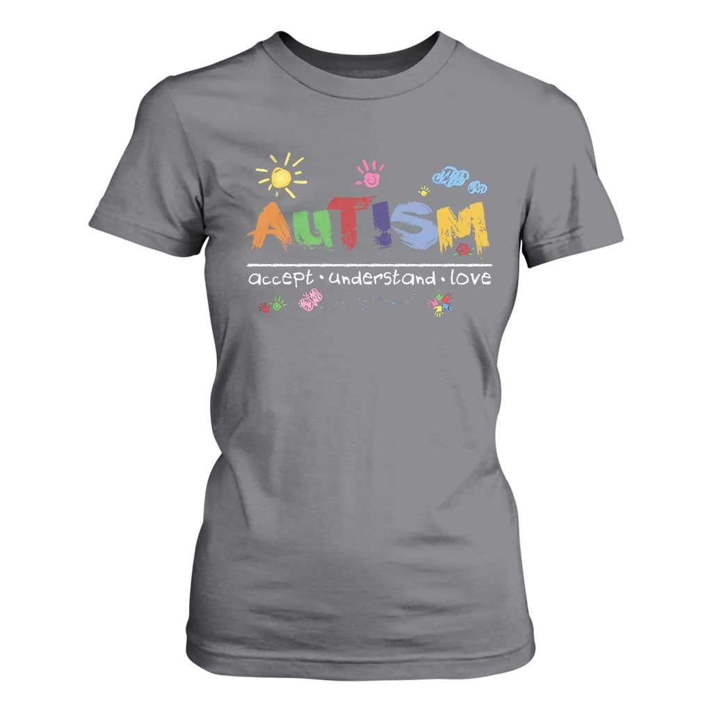 Autism Acceptance Month T Shirt For Women Autism Accept Understand Love SPED Teachers