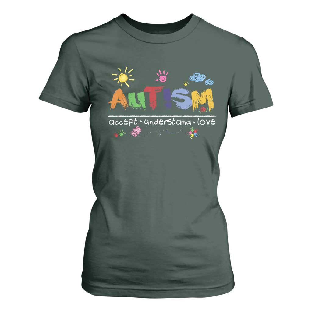 Autism Acceptance Month T Shirt For Women Autism Accept Understand Love SPED Teachers