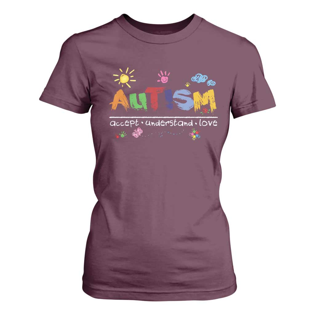Autism Acceptance Month T Shirt For Women Autism Accept Understand Love SPED Teachers