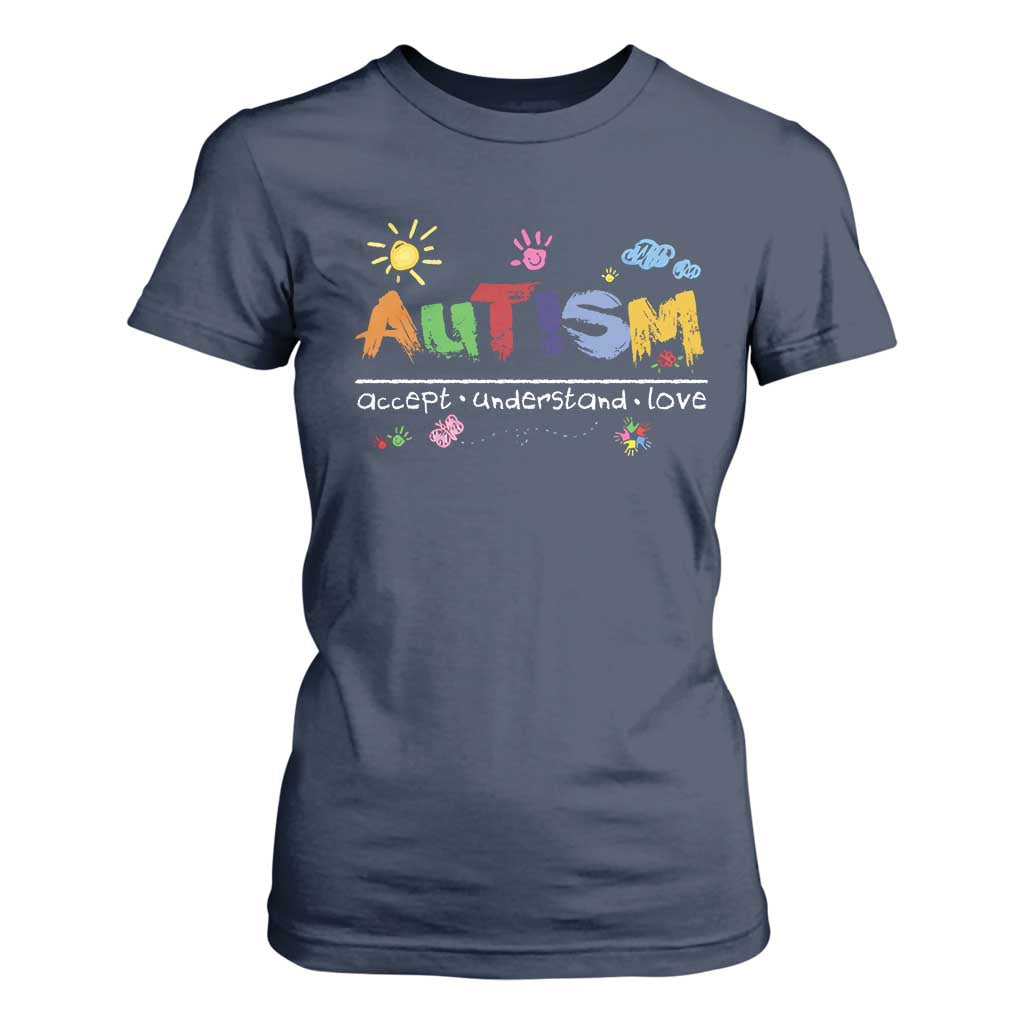 Autism Acceptance Month T Shirt For Women Autism Accept Understand Love SPED Teachers