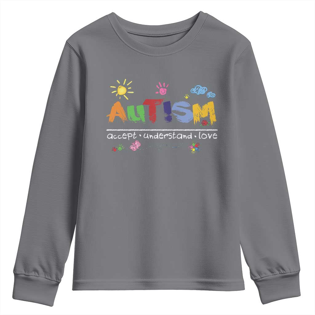 Autism Acceptance Month Youth Sweatshirt Autism Accept Understand Love SPED Teachers