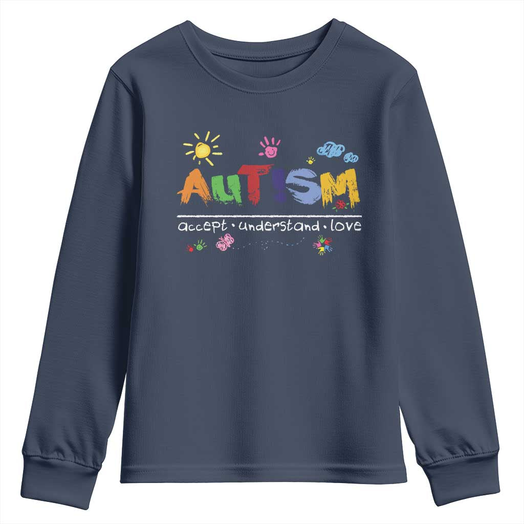 Autism Acceptance Month Youth Sweatshirt Autism Accept Understand Love SPED Teachers