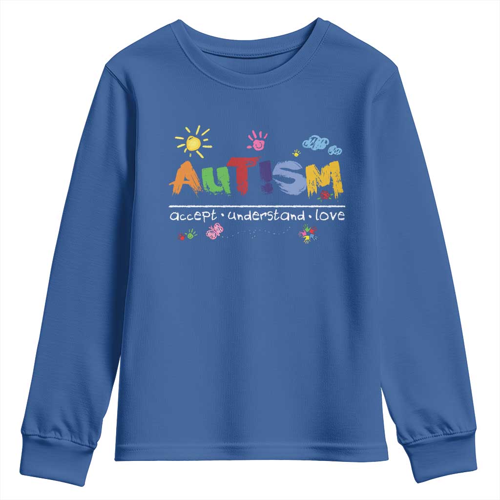 Autism Acceptance Month Youth Sweatshirt Autism Accept Understand Love SPED Teachers