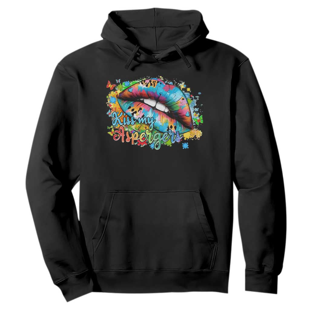 Funny Kiss My Aspergers Hoodie Asperger Syndrome Autism Support