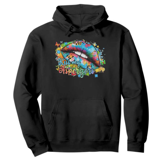 Funny Kiss My Aspergers Hoodie Asperger Syndrome Autism Support