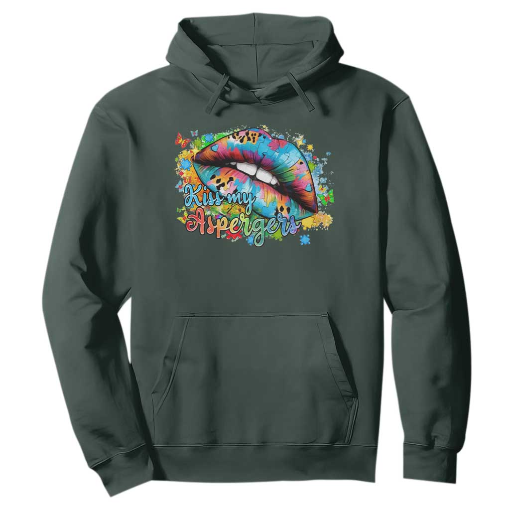 Funny Kiss My Aspergers Hoodie Asperger Syndrome Autism Support