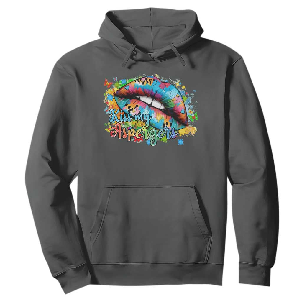 Funny Kiss My Aspergers Hoodie Asperger Syndrome Autism Support