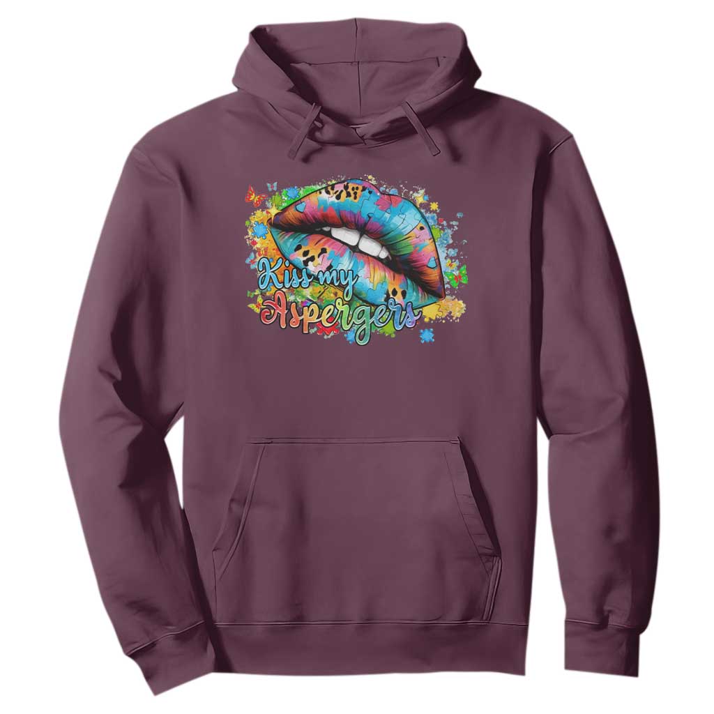 Funny Kiss My Aspergers Hoodie Asperger Syndrome Autism Support