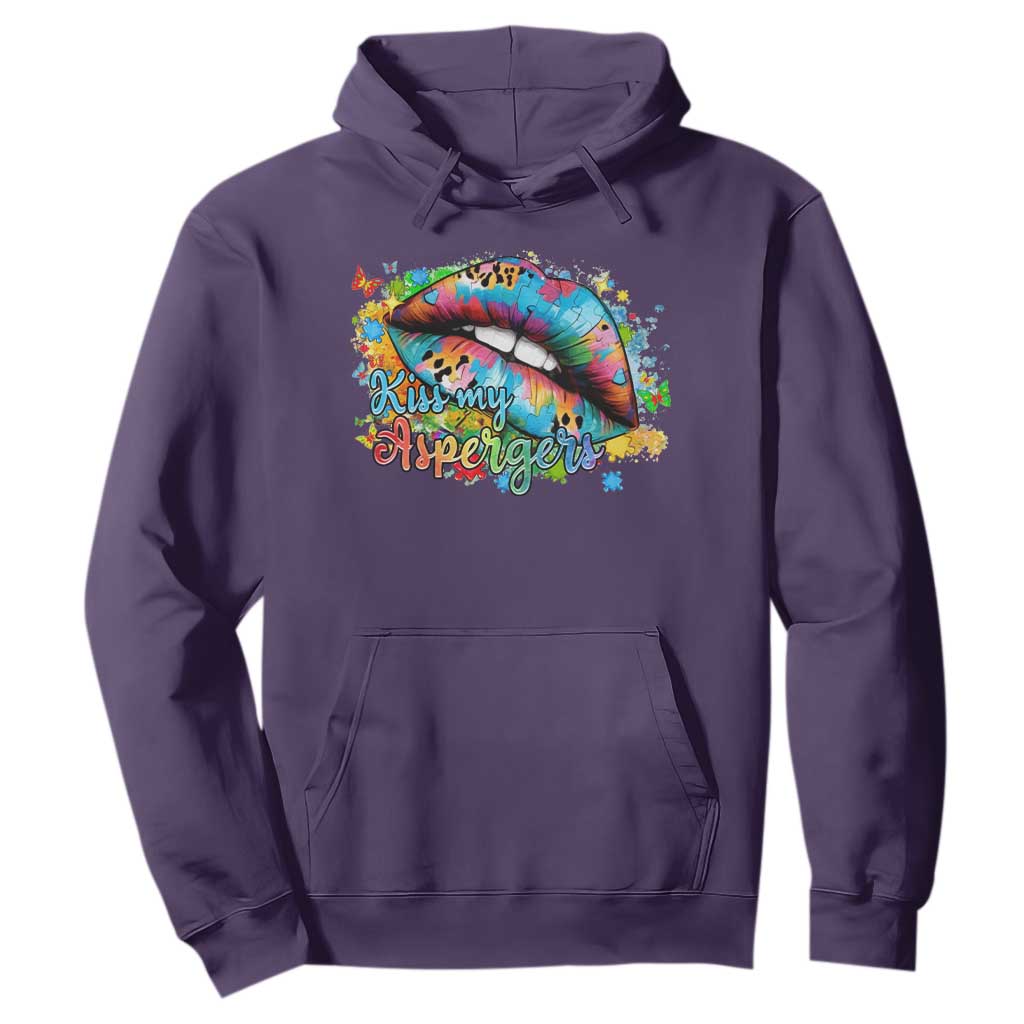 Funny Kiss My Aspergers Hoodie Asperger Syndrome Autism Support