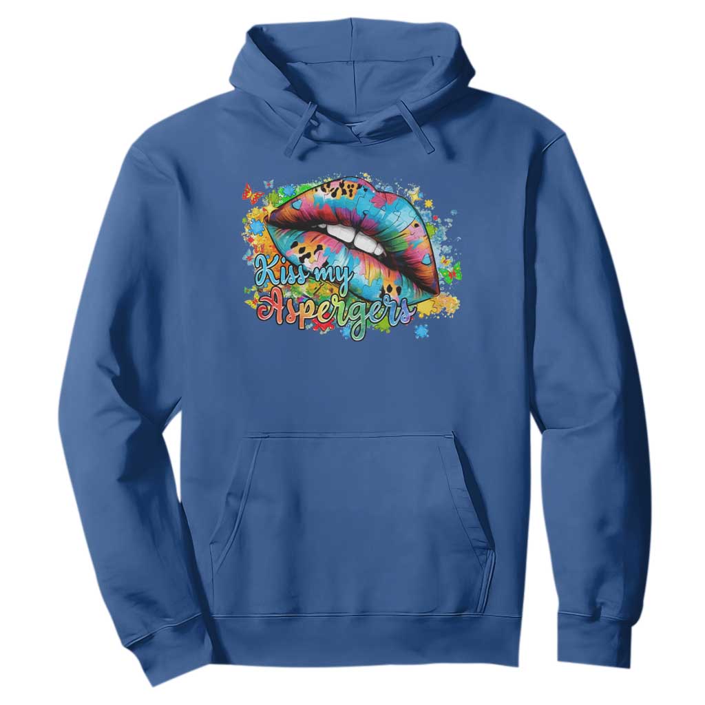 Funny Kiss My Aspergers Hoodie Asperger Syndrome Autism Support