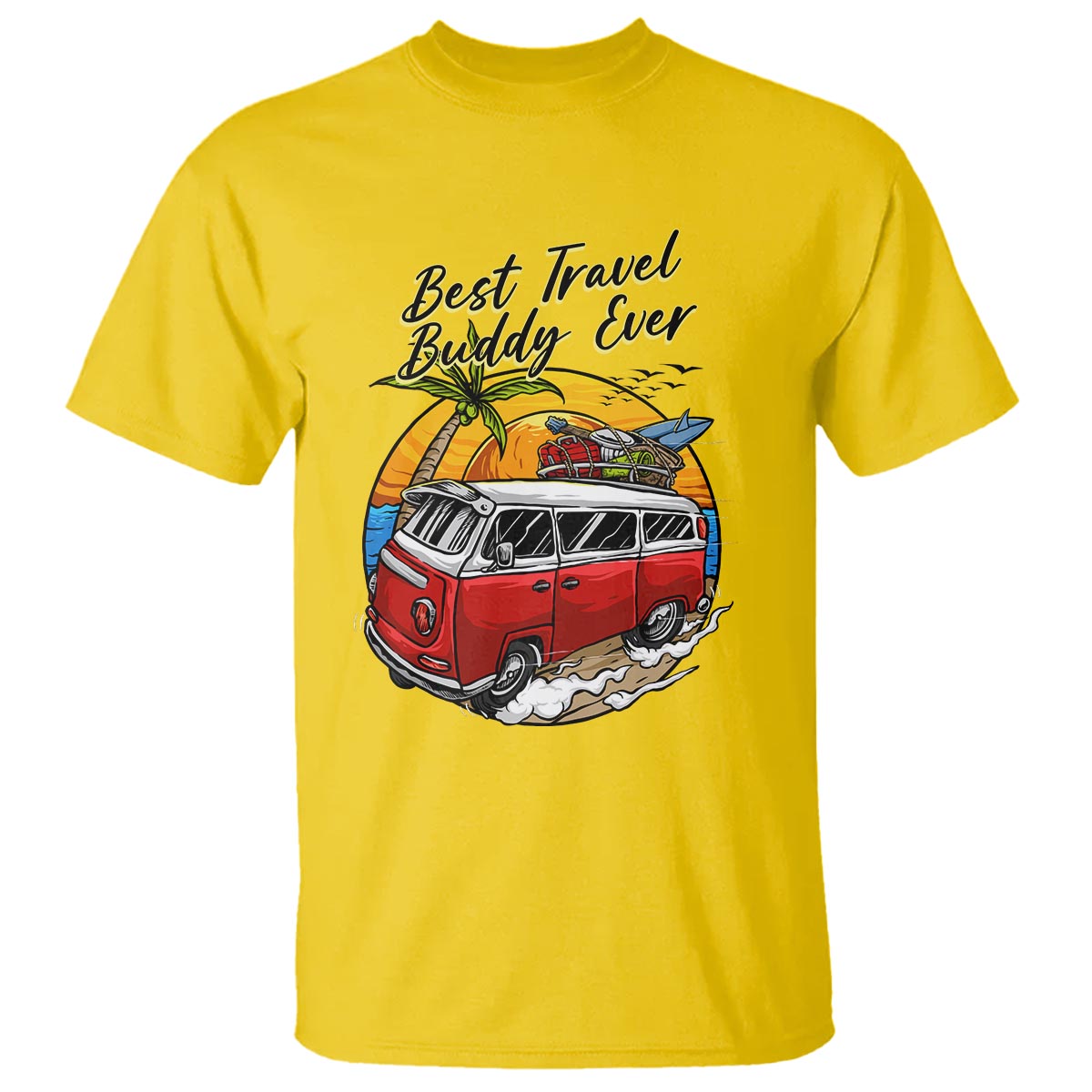 best-travel-buddy-ever-t-shirt-vintage-beach-van-summer-vacation