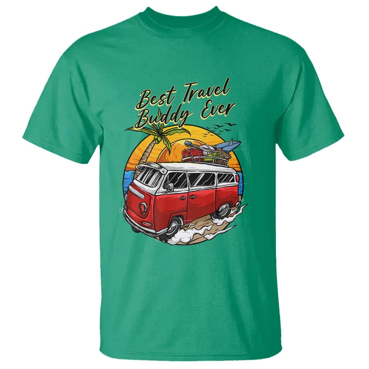 best-travel-buddy-ever-t-shirt-vintage-beach-van-summer-vacation