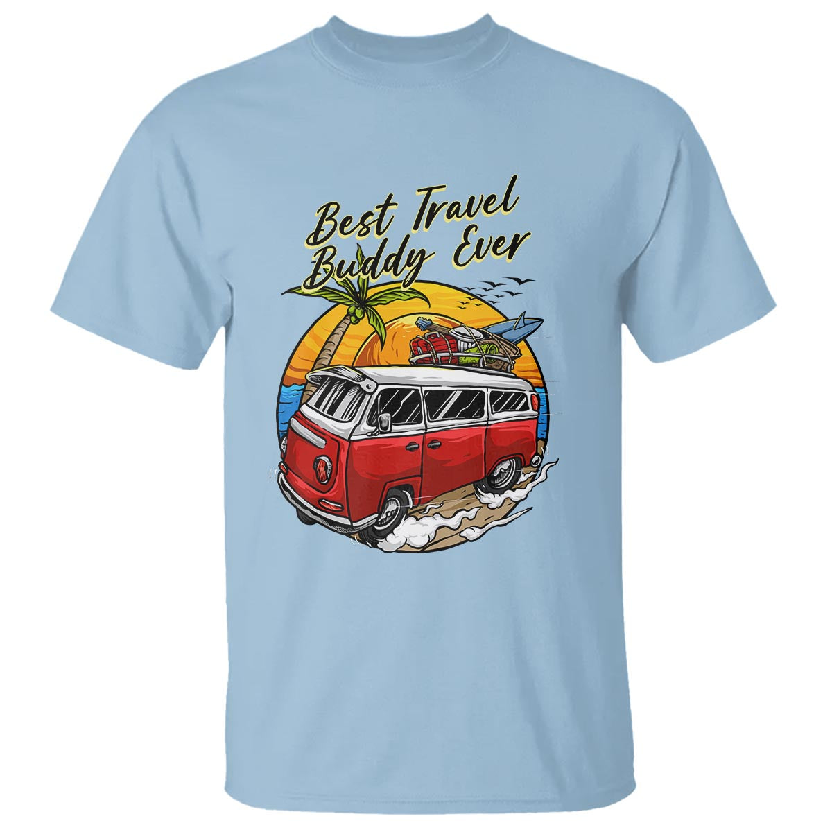 best-travel-buddy-ever-t-shirt-vintage-beach-van-summer-vacation