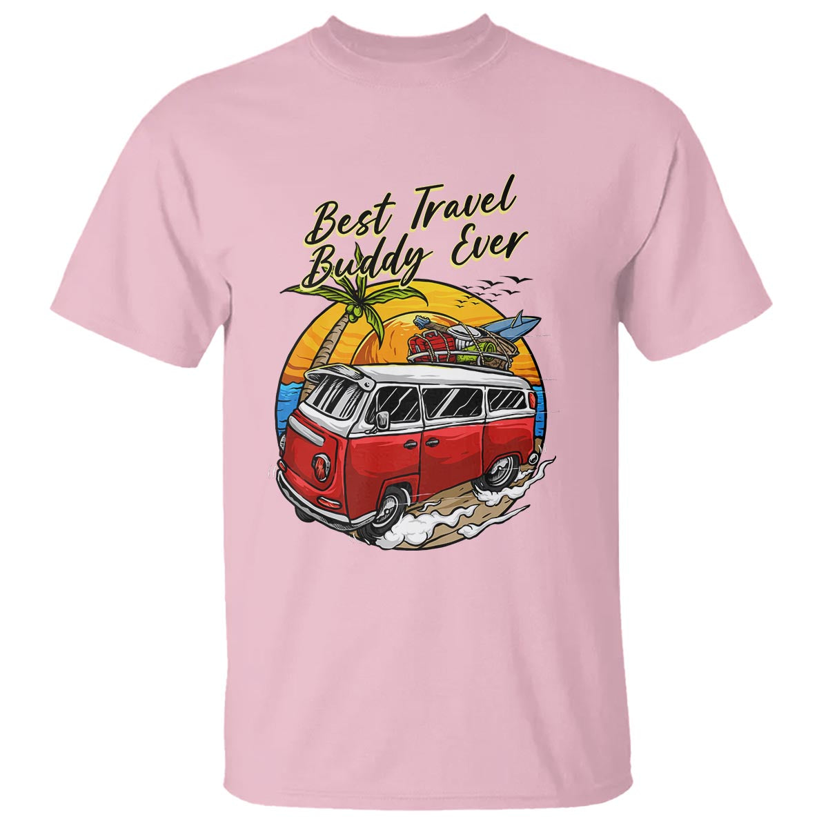 best-travel-buddy-ever-t-shirt-vintage-beach-van-summer-vacation