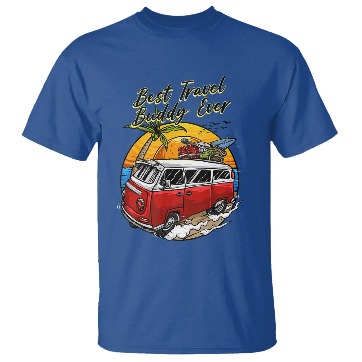 best-travel-buddy-ever-t-shirt-vintage-beach-van-summer-vacation