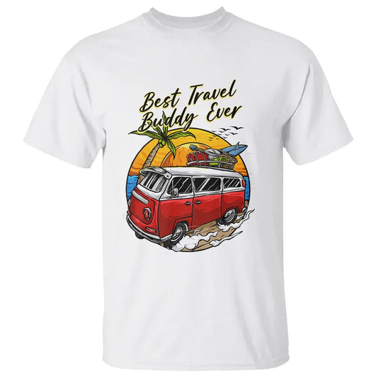 best-travel-buddy-ever-t-shirt-vintage-beach-van-summer-vacation