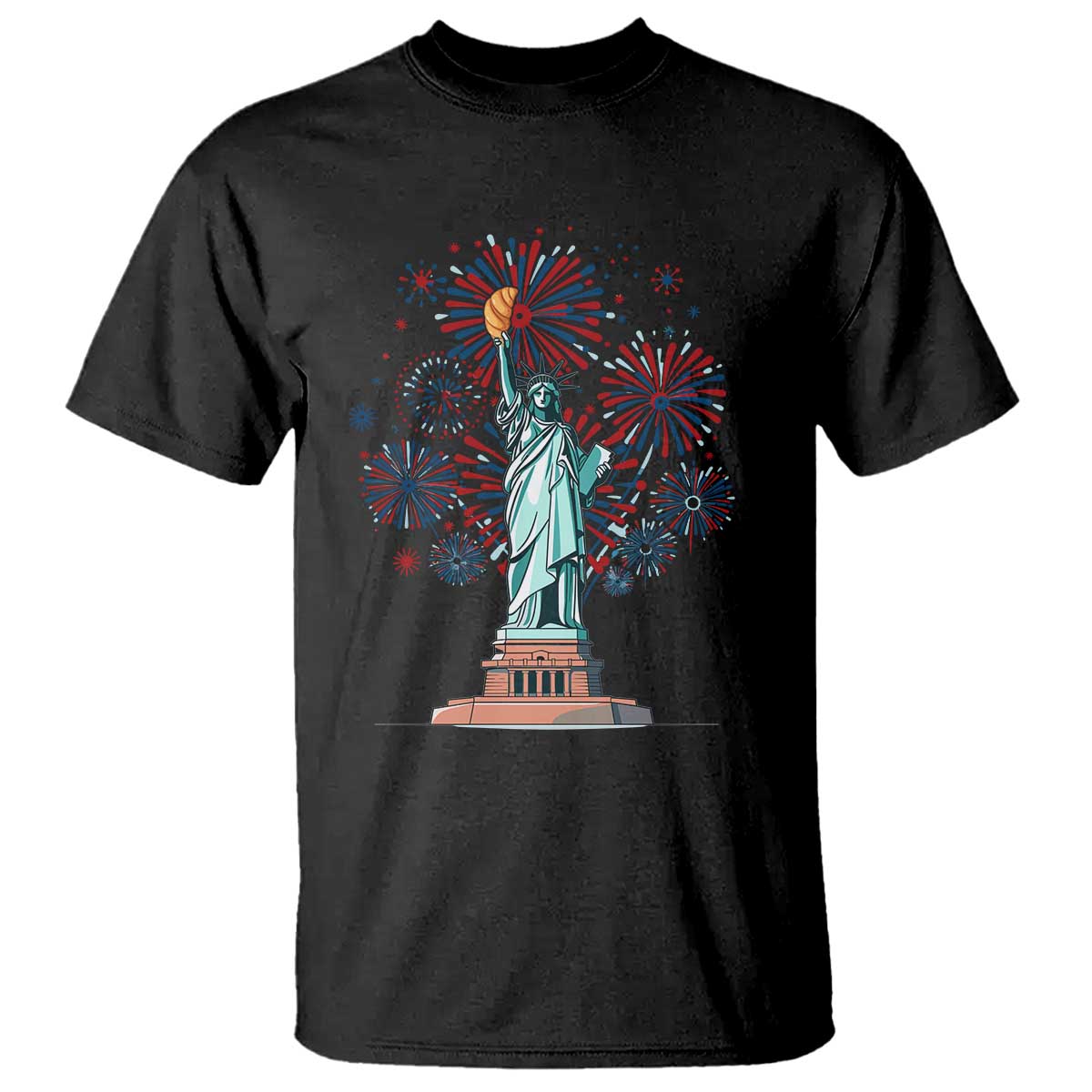 funny-america-france-heritage-month-t-shirt-statue-of-liberty-with-croissant