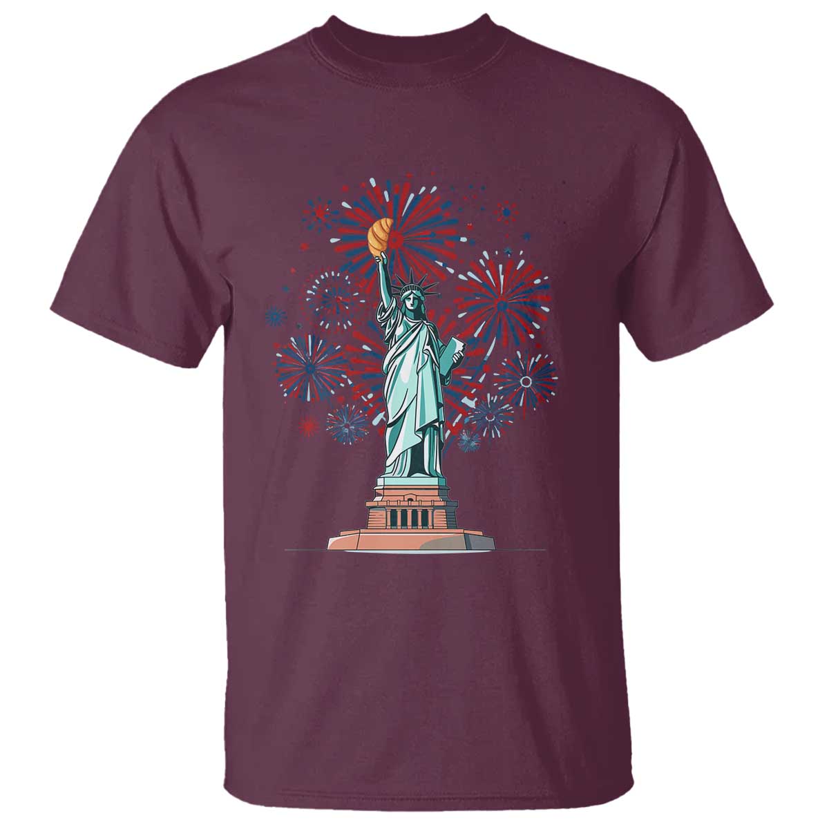 funny-america-france-heritage-month-t-shirt-statue-of-liberty-with-croissant