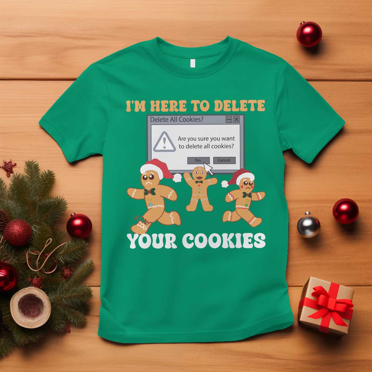 funny-christmas-gingerbread-t-shirt-im-here-to-delete-your-cookies-santa