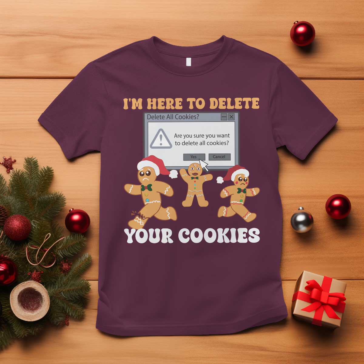 funny-christmas-gingerbread-t-shirt-im-here-to-delete-your-cookies-santa