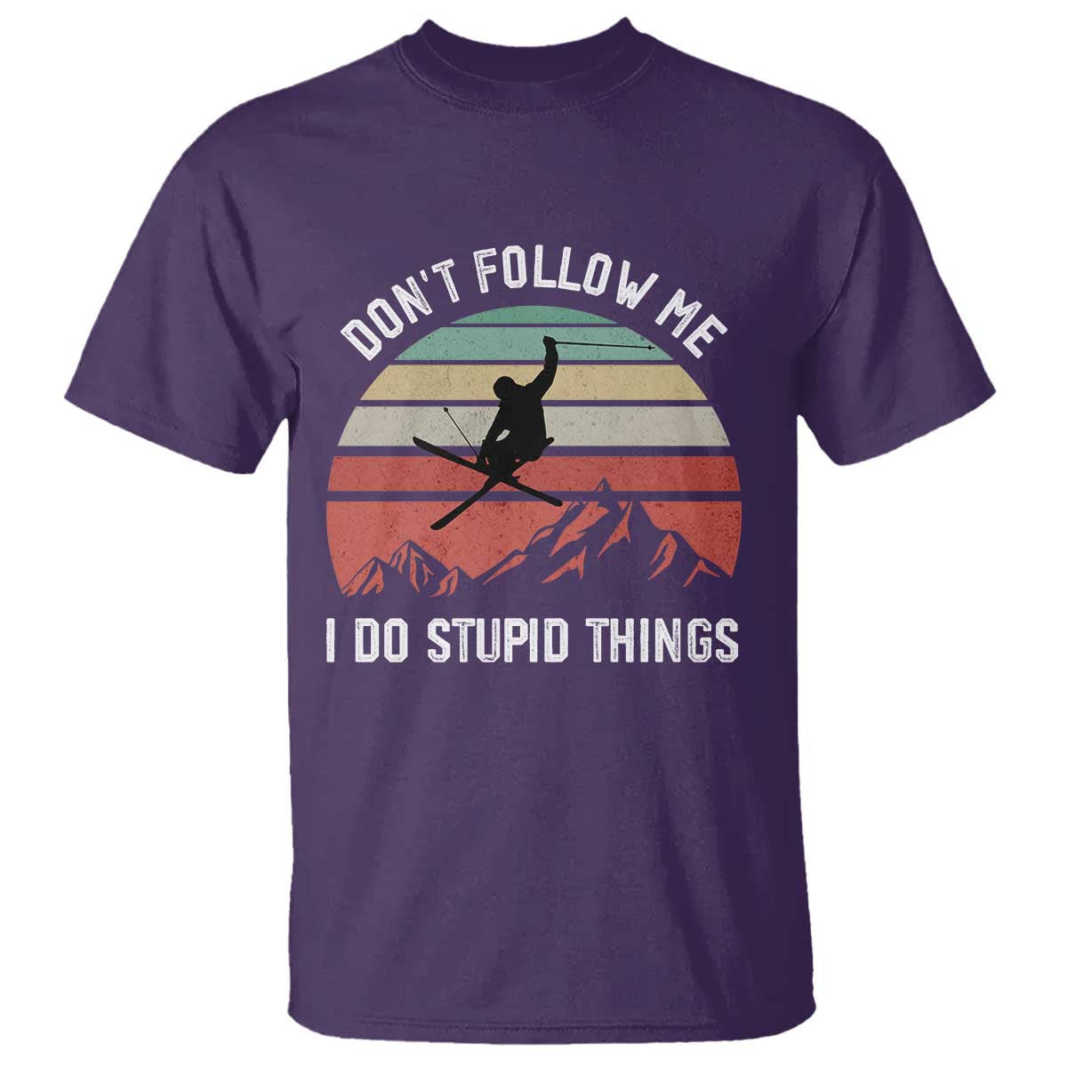 funny-skiing-t-shirt-dont-follow-me-i-do-stupid-things-retro-vintage-skier