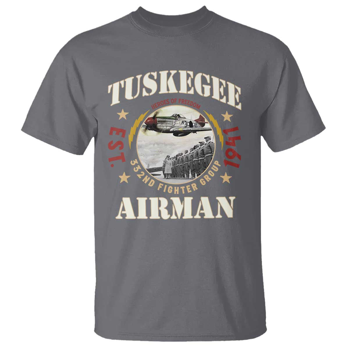 tuskegee-airman-t-shirt-heroes-of-freedom-332nd-fighter-group-est-1941