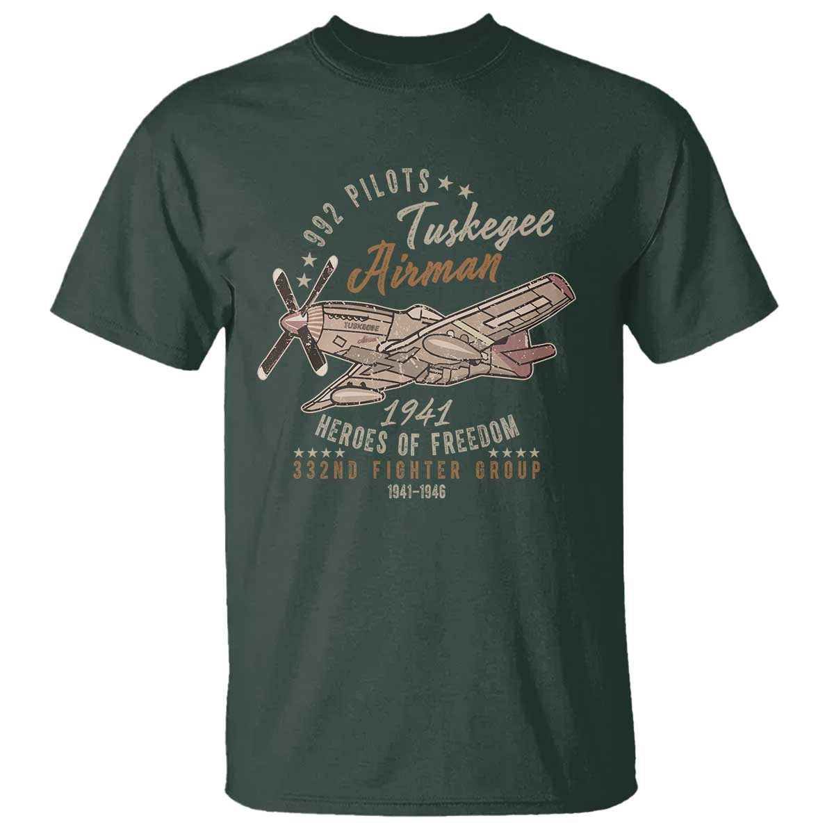 tuskegee-airman-t-shirt-heroes-of-freedom-332nd-fighter-group-est-1941-vintage-fighter