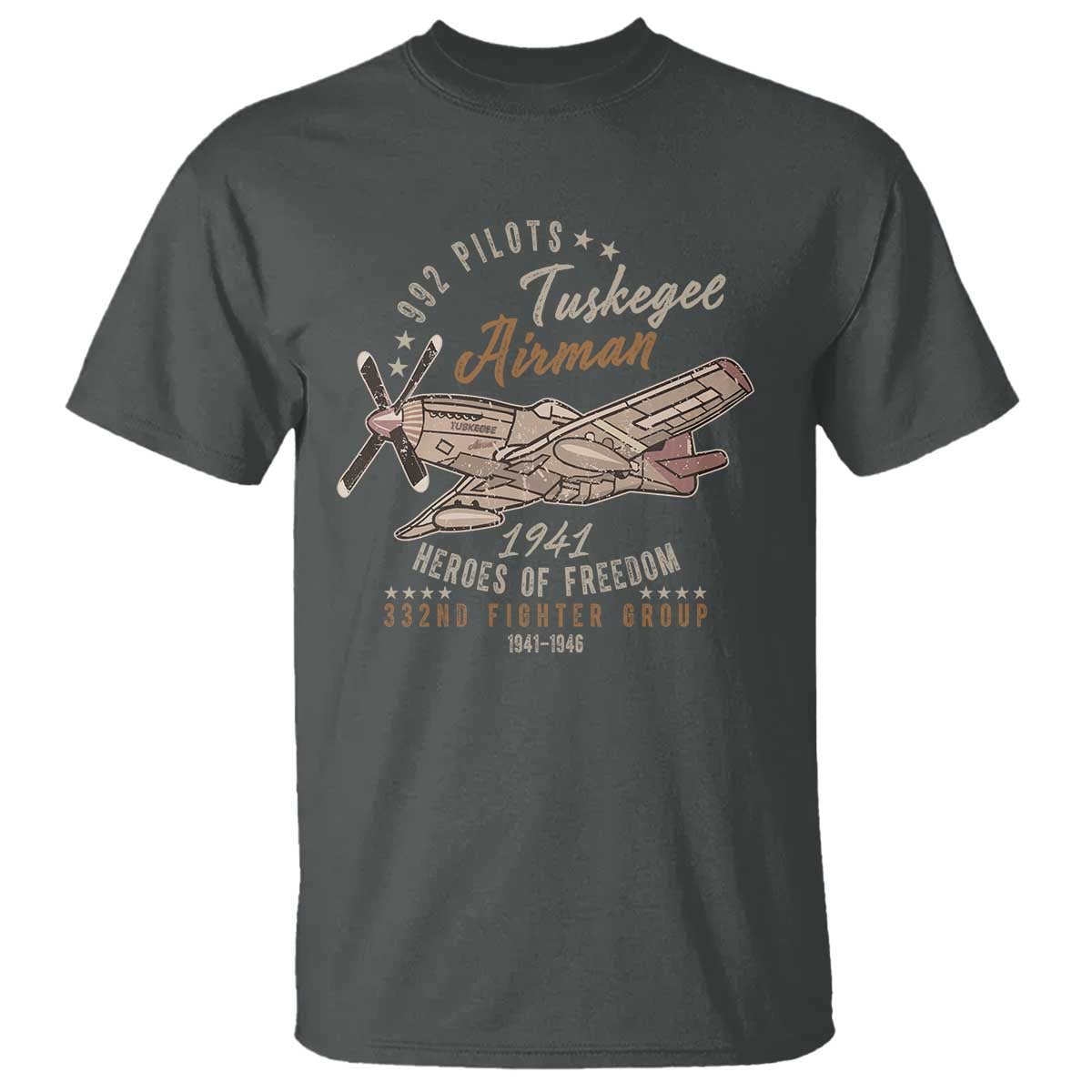tuskegee-airman-t-shirt-heroes-of-freedom-332nd-fighter-group-est-1941-vintage-fighter