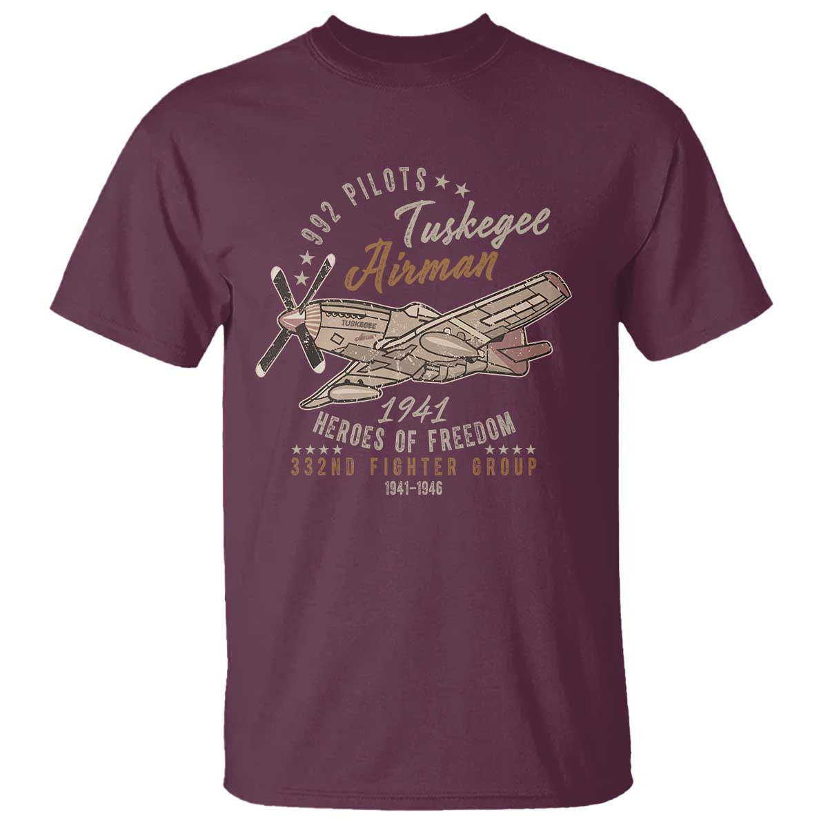 tuskegee-airman-t-shirt-heroes-of-freedom-332nd-fighter-group-est-1941-vintage-fighter