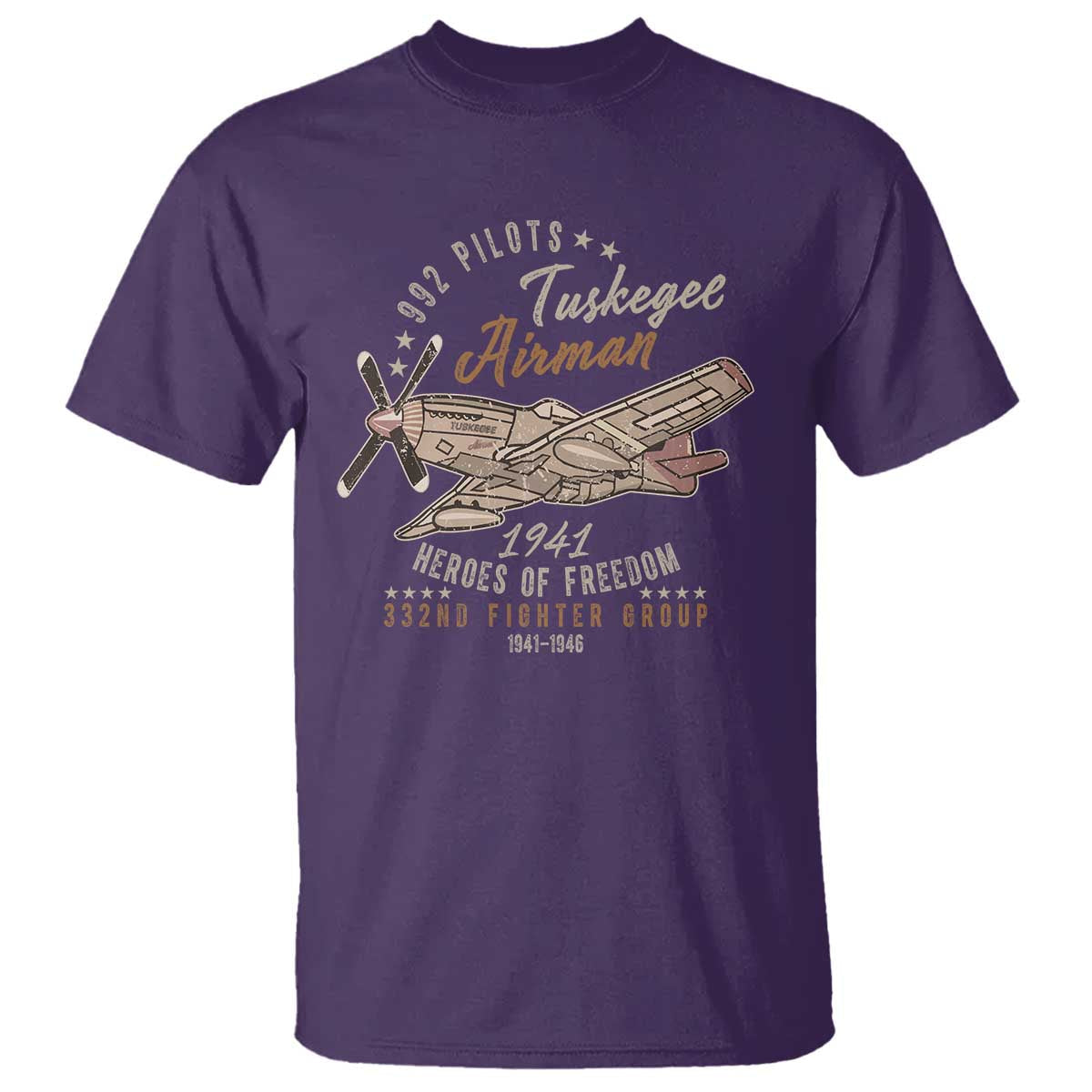 tuskegee-airman-t-shirt-heroes-of-freedom-332nd-fighter-group-est-1941-vintage-fighter