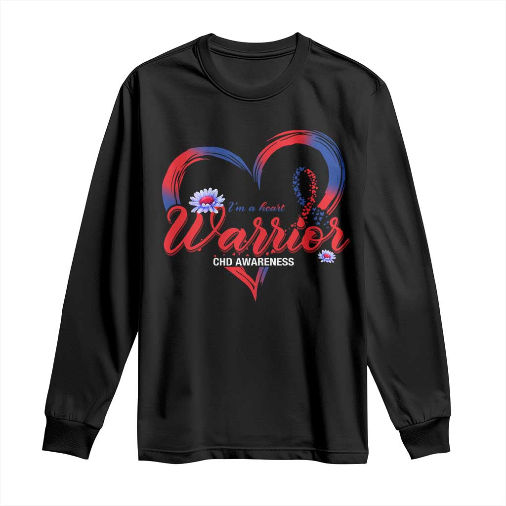 I'm A Heart Warrior Long Sleeve Shirt Congenital Heart Disease CHD Support