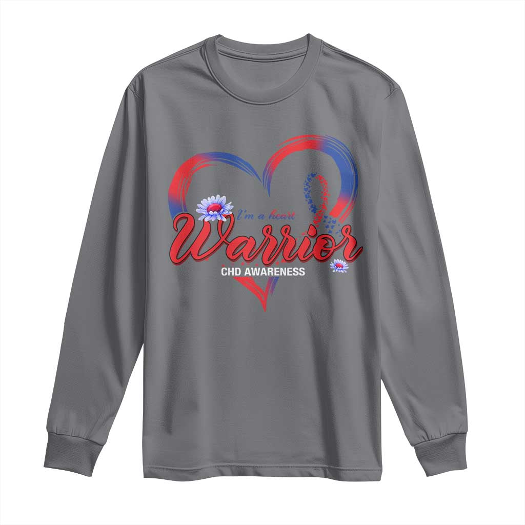 I'm A Heart Warrior Long Sleeve Shirt Congenital Heart Disease CHD Support