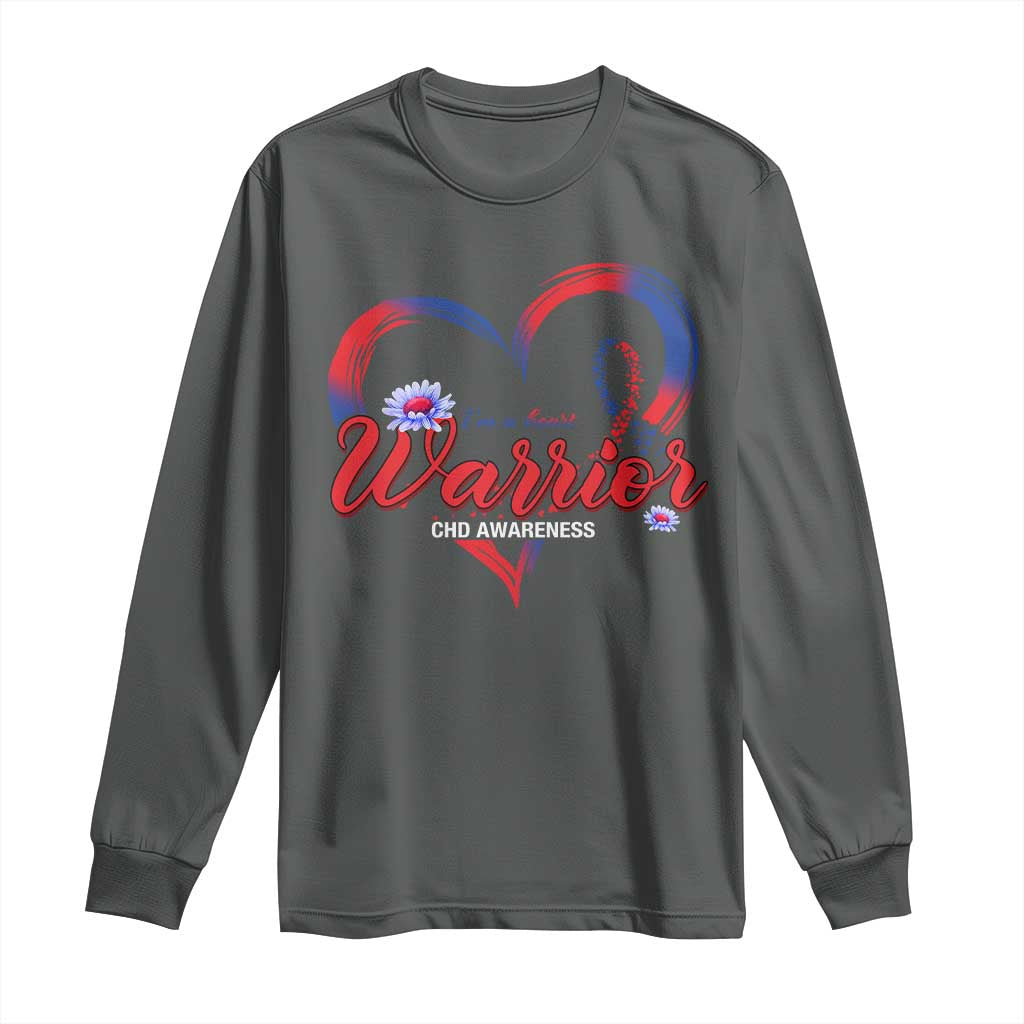 I'm A Heart Warrior Long Sleeve Shirt Congenital Heart Disease CHD Support