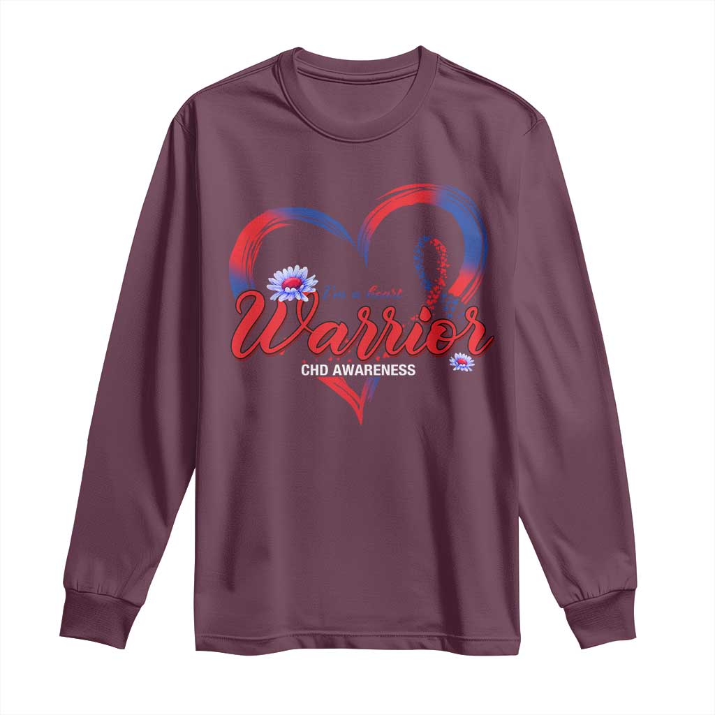 I'm A Heart Warrior Long Sleeve Shirt Congenital Heart Disease CHD Support